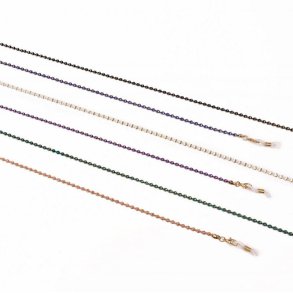 Capo Nord 6 assorted metal chains golden effect+display tray