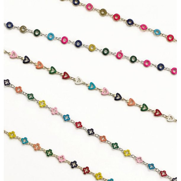 Amalfi series metal chains + tray + micro case, 6 pcs