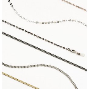 Madrid series assorted color metal chains + tray + micro case, 6 pcs