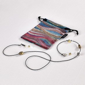 Airport rubber cord ladybug decoration w. microfibre pouch