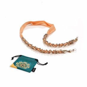 Airport peach colour ribbon and golden aluminium chain