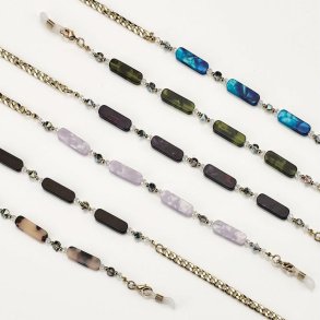 Airport series 6 acetate/metal chains + microfiber case