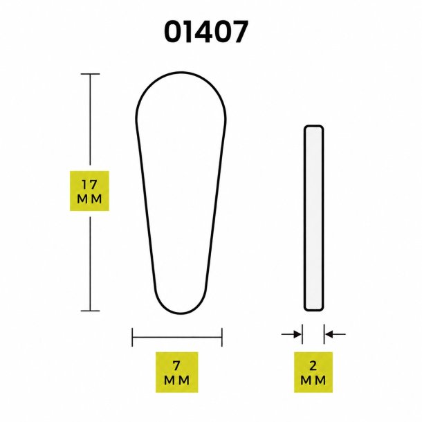 Selvkl�bende sidesteg sil. 17 x 2,0 mm - 6 par