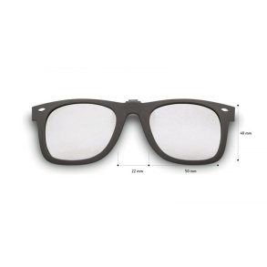 WayCool Flip-Ups - spar 20% Black/Silver Lens