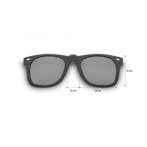 WayCool Flip-Ups - spar 20% Black/Grey Lens