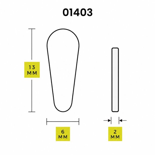 Selvkl�bende sidesteg sil. 13 x 2,0 mm - 6 par