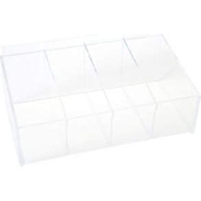 BIN WITH REMOVABLE DIVIDERS, CLEAR