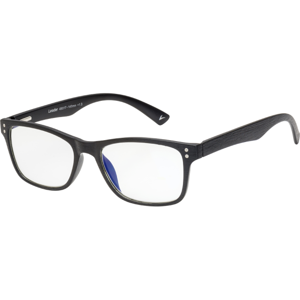 BLU-BAN GLASSES 5505 CECIL BRUSH BLACK +2.50