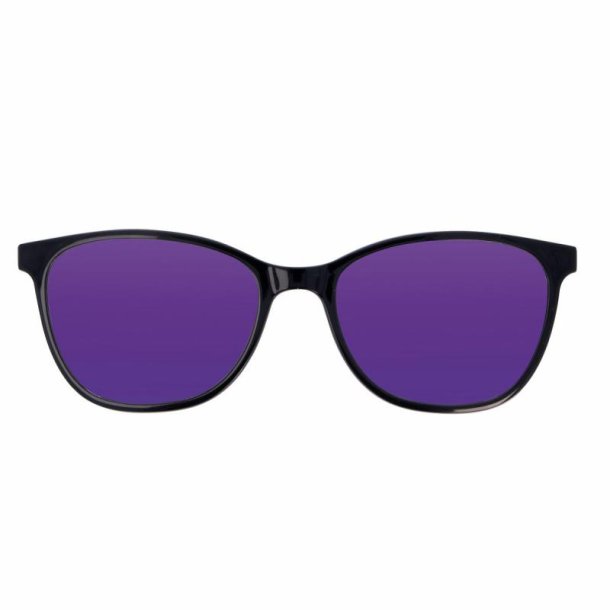 Shiny burgundy + grey lens magnetic clip-on size51 with case