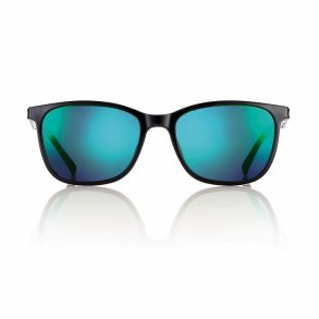 Shiny black w/Green mirror lenses 53 magnetic clip-on+case