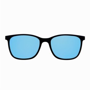 Matt black grey/blue mirror pol.lenses53square magn.Sunclip