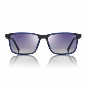 Matt blue w/grad blue lens 55ultem magn clip-on + case