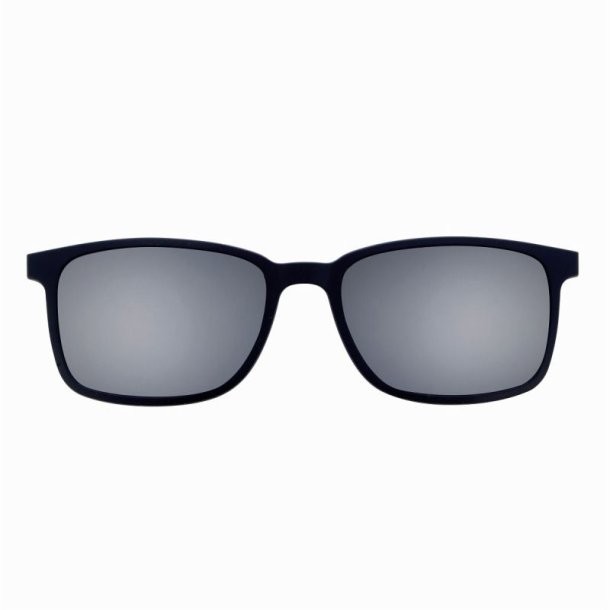 Matt blue smoke polarized lenses 53 square magn.Sunclip
