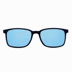 Matt blue w.grey/blue polarized lenses53square magn.Sunclip