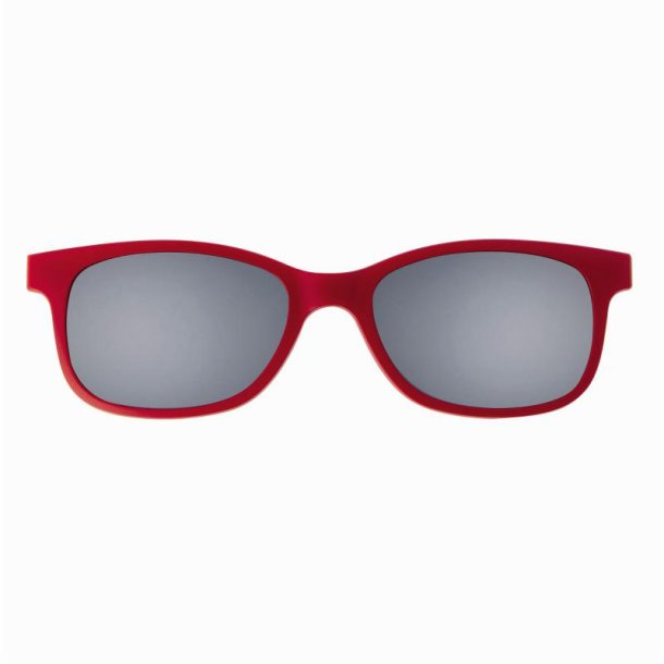 Matt red with smoke lenses magnetic clip-on 46 f.Frame F0079