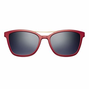 Shiny burgundy/gold magnetic clip-on 53 brownlens f.Fr.F0209