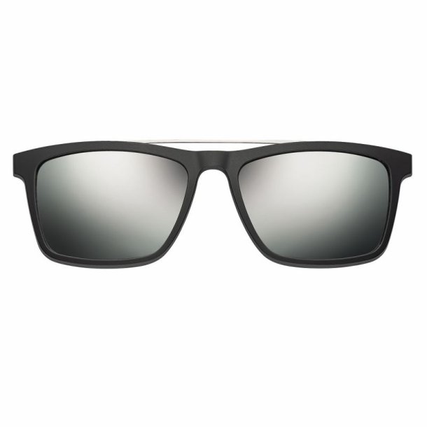 Matt black/silver 54magnetic clip-on grey lens f.framesF0222