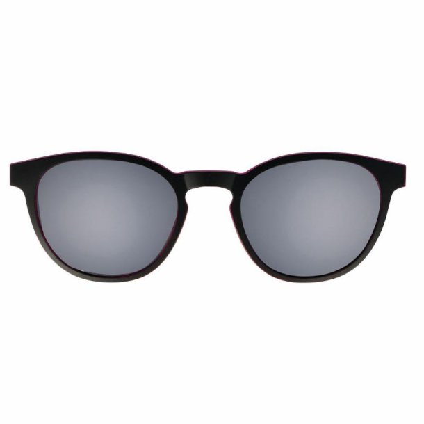 Matt black/Fucsie with grey lens magnetic Clip-on 47+case