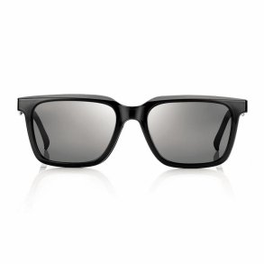 Shiny black magnetic clip-on size 54 with smoke lens