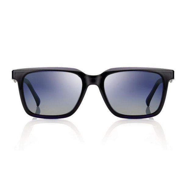 Shiny blue magnetic clip-on size 54 with smoke lens