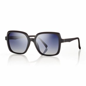 Matt black w/Gradient blue lenses 54 magnetic clip-on + case