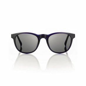 SHINY BLUE+ SMOKE LENS 47 MAGNETIC CLIP-ON FOLDING+W.CASE