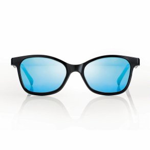 Shiny black w/Sky mirror lenses 49 magnetic clip-on+case