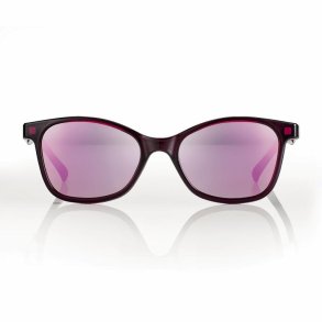 Shiny magenta w/Pink mirror lenses 49 magnetic clip-on+case