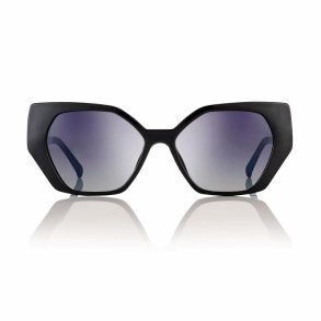 Shiny black w/Gradient blue lenses 54 magnetic clip-on+case