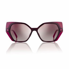 Shiny burgundy w/Grad brown lenses 54 magnetic clip-on+case