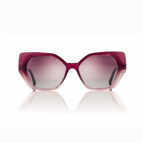 Shiny Grad Rose-Nude w/Brown/Grey lens 54 magn clip-on+Case