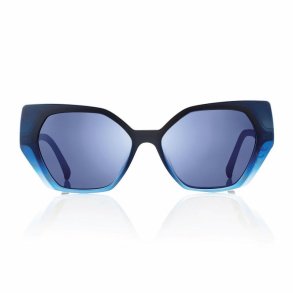 Matt gradient blue w/Blue lenses 54 magnetic clip-on + case