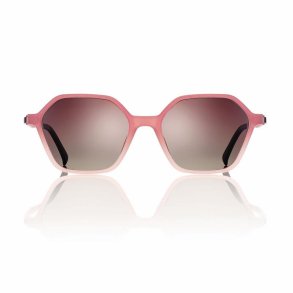 Matt rose w/grad brown lens 52 ultem magn clip-on + case