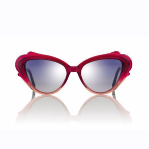 Sh Burg/Rose w/Grad Blue-Smoke lenses 52 magn clip-on + Case