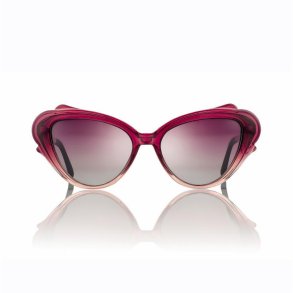 Sh Rose/Nude w/Grad Brown-Smoke lens 52 magn clip-on + Case