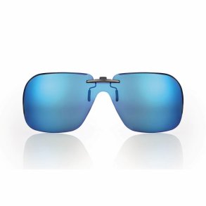 SMOKE LIGHT BLUE MIRROR CLIP ON MASK 140 + CASE