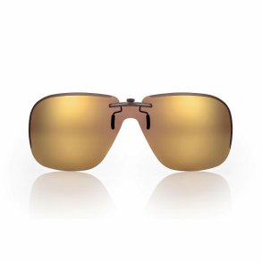 BROWN GOLD MIRROR CLIP ON MASK 140 + CASE