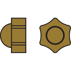 CAP LOKNUT:1.3MM,GLD-250