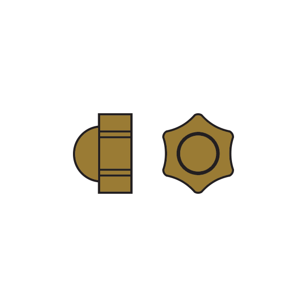 CAP LOKNUT:1.3MM,GLD-250