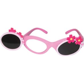 CHILDREN'S OCCLUDING GLASSES-PINK FLOWER FLIP-UP