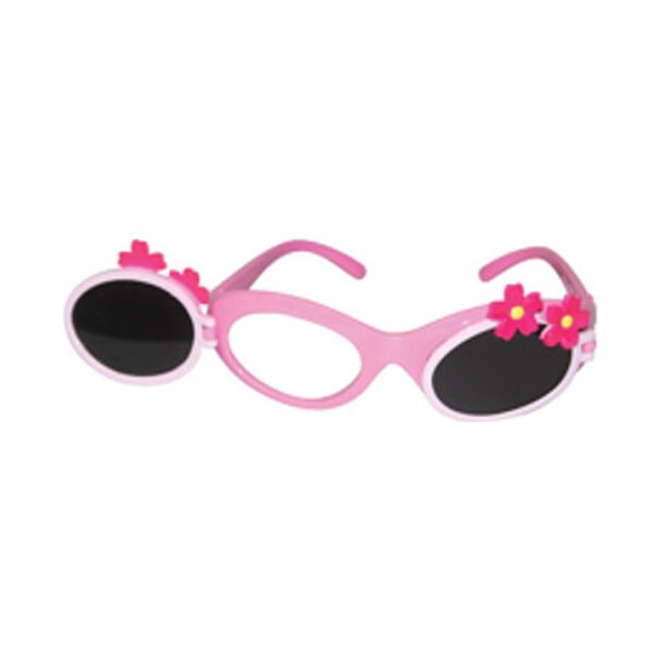 CHILDREN'S OCCLUDING GLASSES-PINK FLOWER FLIP-UP