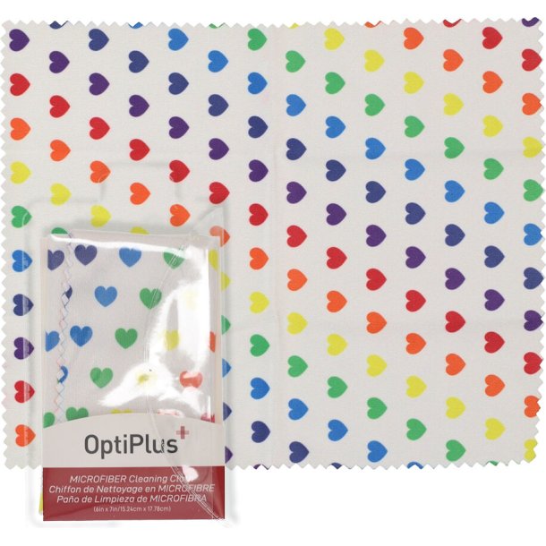 CLOTH: OPTIPLUS 6X7 RAINBOW HEARTS