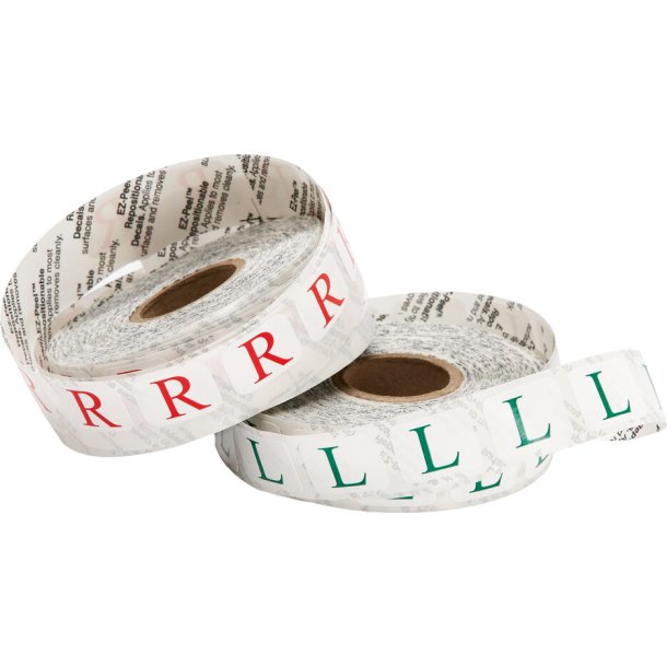 CONTACT LENS LABELS, R (RED)1000/ROLL
