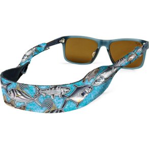 CROAKIES: CROAKIES XL FISHING PRINT FLATS AQUA