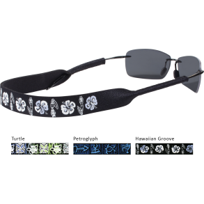 CROAKIES: OCEAN PRINT HAWAIIAN GROOVE BLK