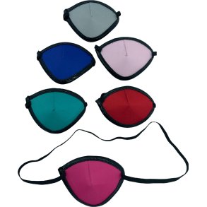 EYE PATCH WITH ELASTIC BAND ASSORTED BRIGHT COLORS 6/PKG