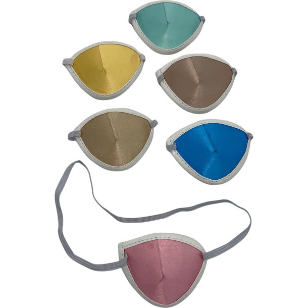 EYE PATCH WITH ELASTIC BAND ASSORTED PASTEL COLORS 6/PKG