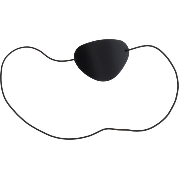 EYE PATCH WITH ELASTIC BAND VINYL BLACK SMALL 40MM X 60MM