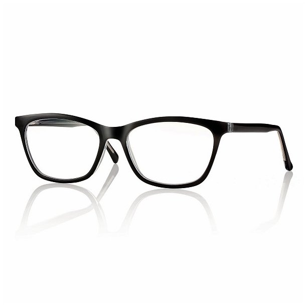 TR90 Hand-Made Acetate Sides Mod. F0216 54|Shiny Black