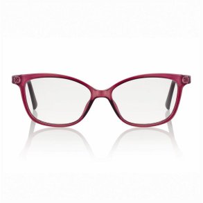 Shiny red 54 16-135 TR90/acetate Lady frame with case